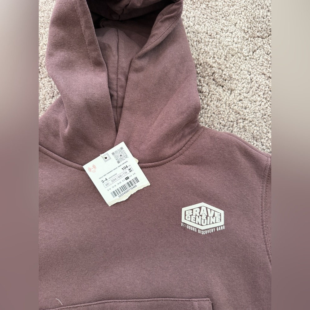 NWT Zara Toddler Boy Brown Hoodie
